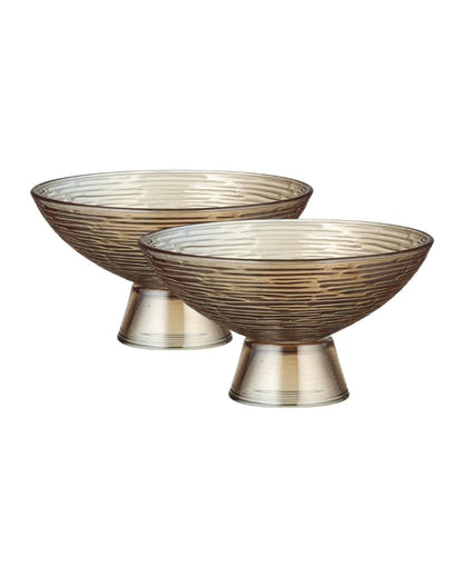 Brown colored Serving Bowls | Set of 2 | 370ml