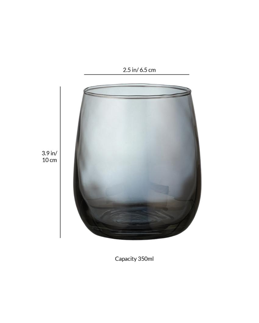 Black colored Whisky Glasses | Set of 6 | 350ml