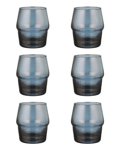 Unique Black colored Whisky Glasses | Set of 6 | 330ml