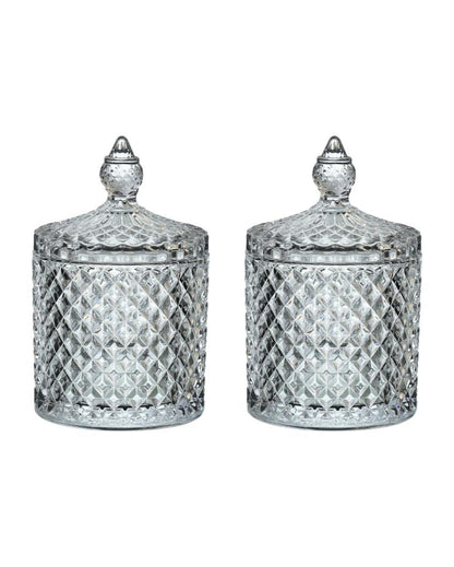 Brick Shaped Dry Fruit Jars | Set of 2 | 230ml