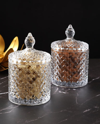 Brick Shaped Dry Fruit Jars | Set of 2 | 230ml