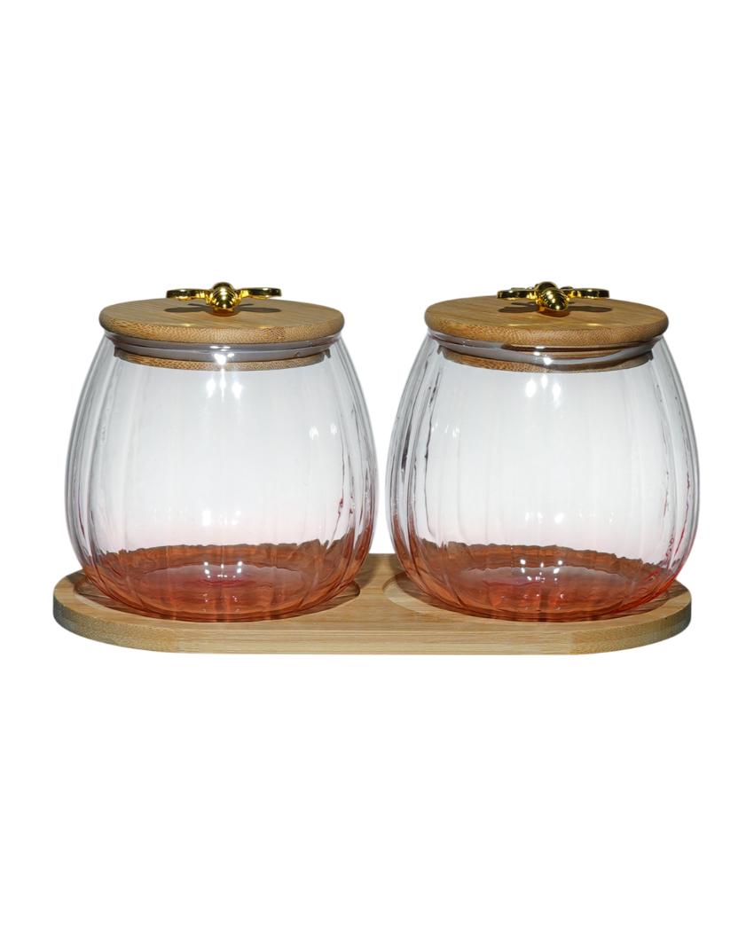 Borosilicate Dry Fruit Serving Jars Set | Pack of 3