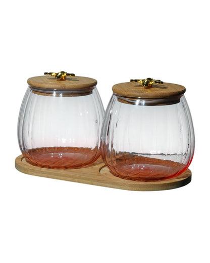 Borosilicate Dry Fruit Serving Jars Set | Pack of 3