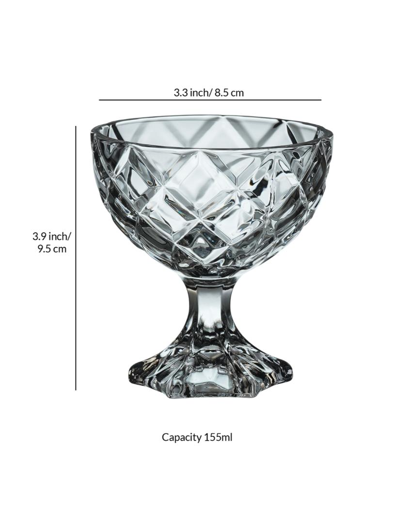 Unique Transparent Cocktail Glasses | Set of 6 | 155ml