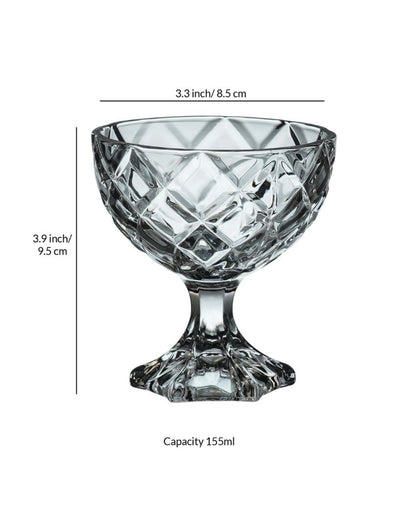 Unique Transparent Cocktail Glasses | Set of 6 | 155ml