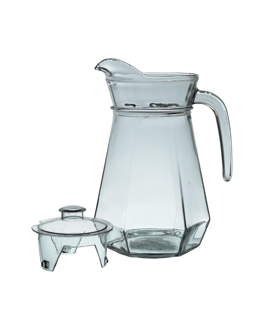 Liner Shaped Designed Transparent Water Jug | 4 x 8 inches | 1250ml