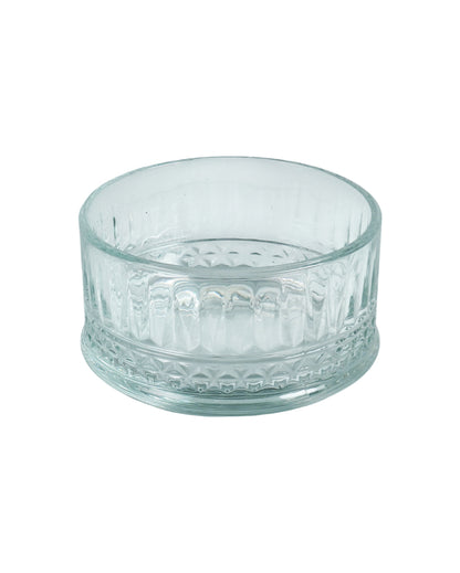 Unique Brick Shaped Tower Design Glass Bowls | Set of 3 | 400ml