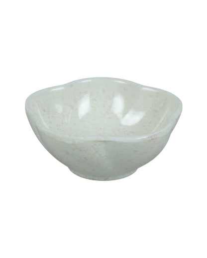 Stylish Ceramic Leaf Platter With Dip Bowls | Pack of 6