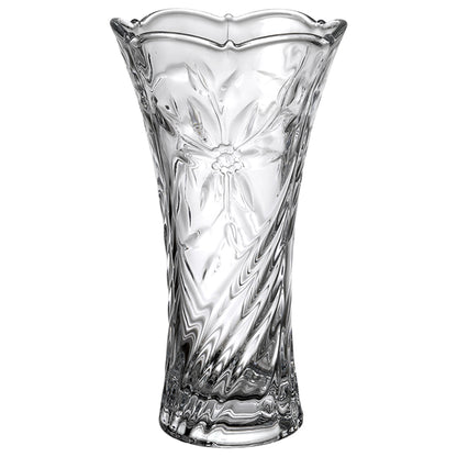 Elegant Flower Cut Clear Glass Vase Without Flower | 5 x 9 inches