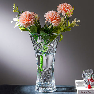 Delicate Flower Cut Crystal Vase Without Flower | 5 x 9 inches