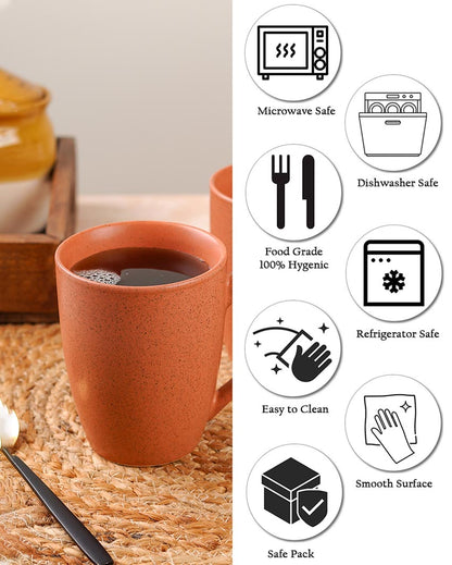 Vibrant Ceramic Coral Textured Glossy Mugs | 300ml