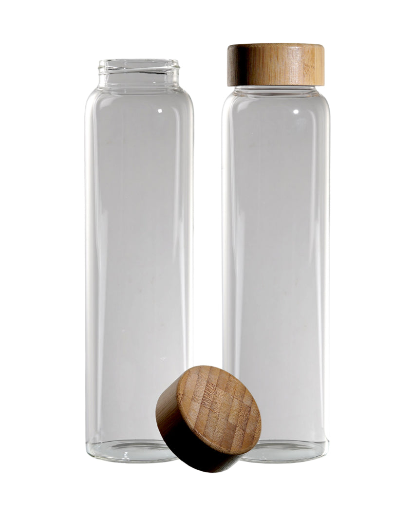 Classic Striped Glass Bottle | Set of 2 | 1000ml