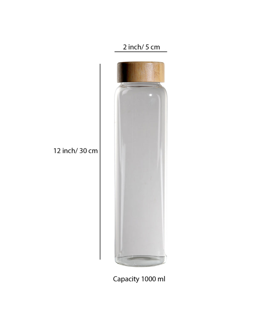 Classic Striped Glass Bottle | Set of 2 | 1000ml