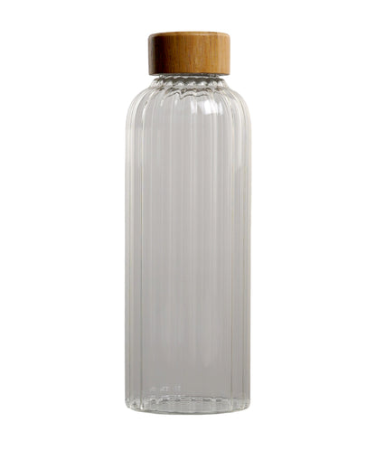 Clear Thin Stripe Glass Bottle | Set of 2 | 700ml