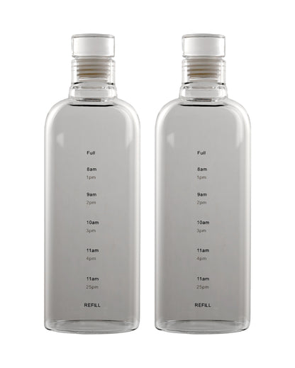 Classic Vibe Narrow Opening Glass Bottle | Set of 2 | 700ml