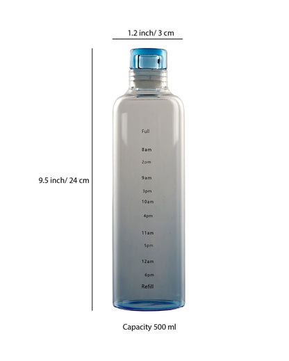 Morden Smooth Surface Glass Bottle | Set of 2 | 500ml