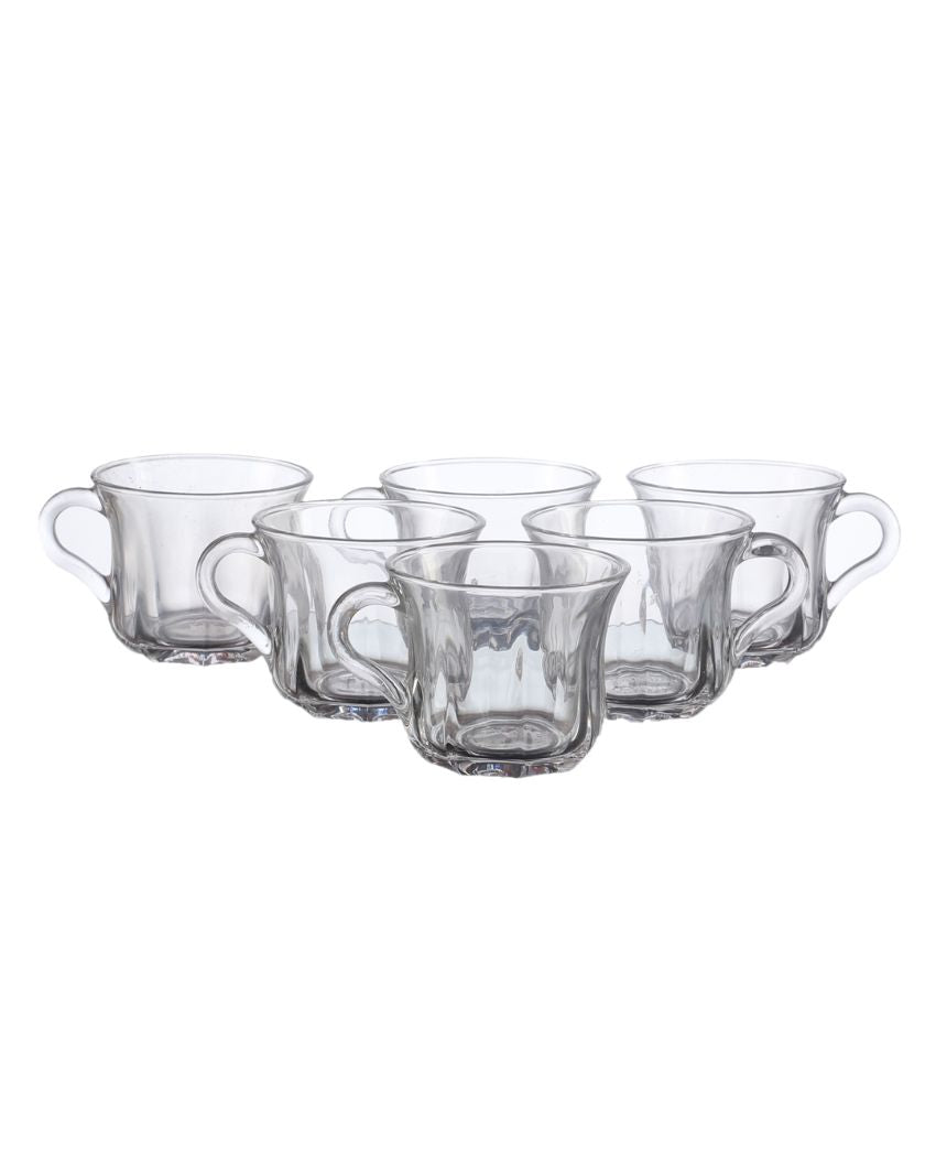 Glassware Transparent tea Coffee Cups | Set of 6