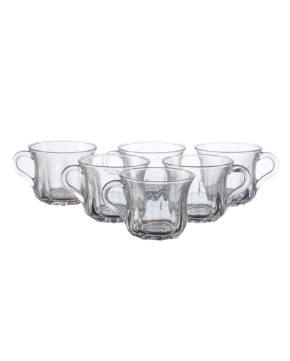 Glassware Transparent tea Coffee Cups | Set of 6