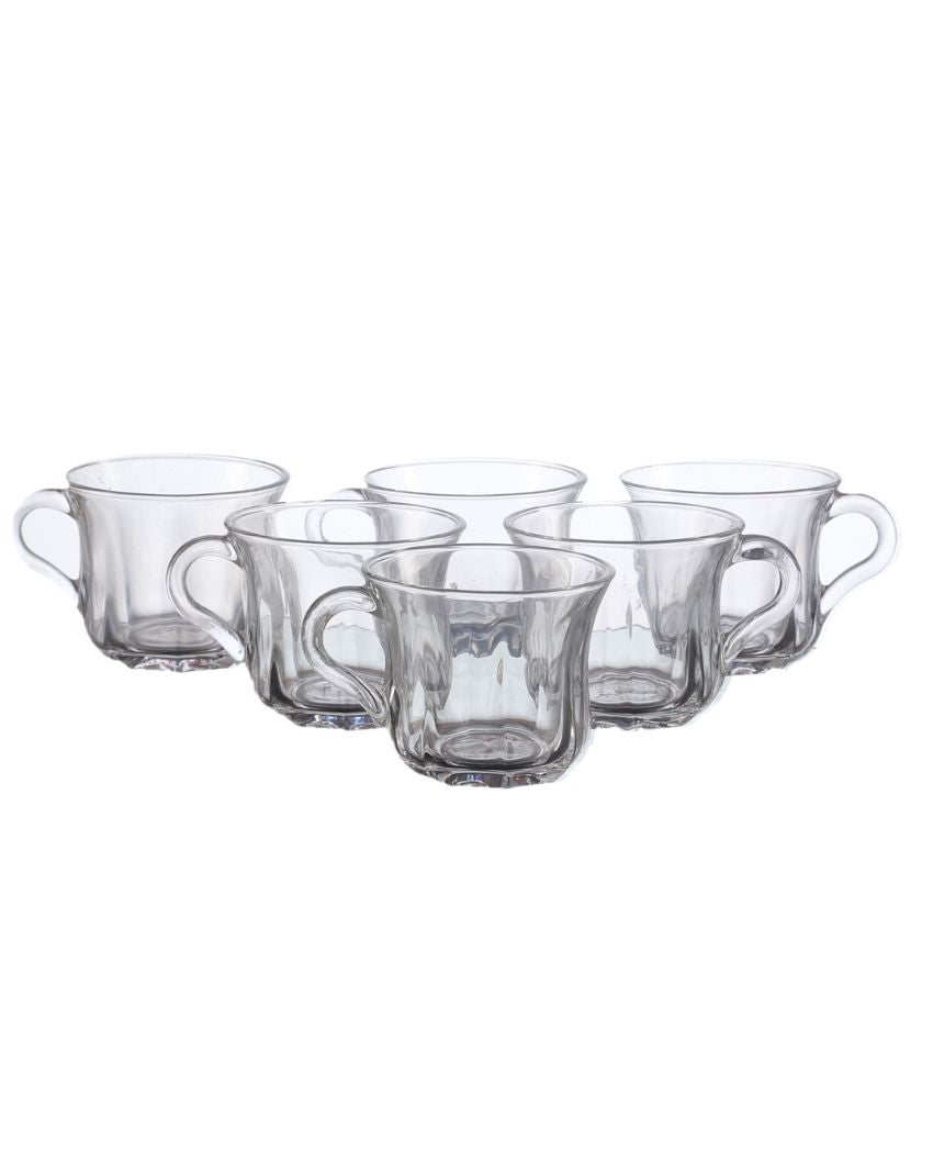 Glassware Transparent tea Coffee Cups | Set of 6