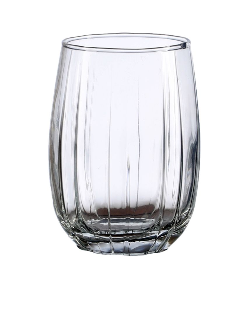 Hector Shaped Transparent Glass Juice Water Glass | Set of 6