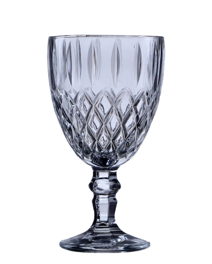 Transparent Textured Wine Glass | Set of 6 | 285ml