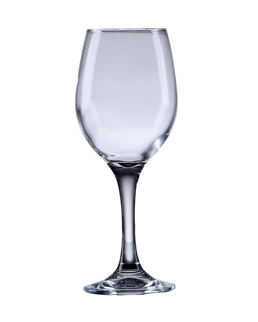 Transparent Solid Goblet Wine Glass | Set of 6