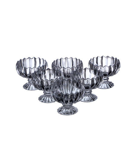 Transparent Glass Bowls | Set of 6 | 120ml