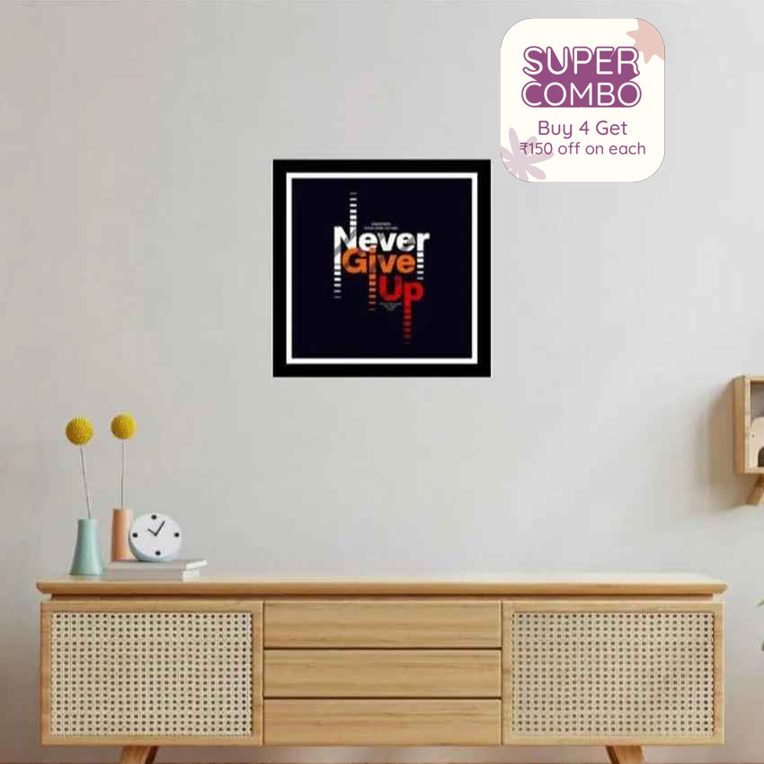 Courage Creation Acrylic Quote Posters Wall Art Frame | 12 x 12 inches