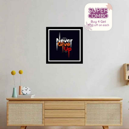 Courage Creation Acrylic Quote Posters Wall Art Frame | 12 x 12 inches
