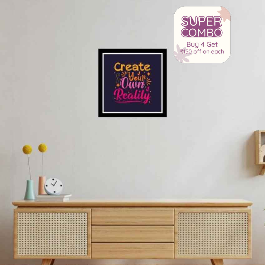 Space Empowerment Motivational Acrylic Wall Art Frame | 12 x 12 inches