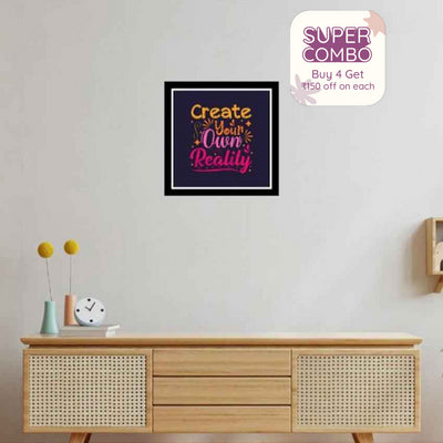 Space Empowerment Motivational Acrylic Wall Art Frame | 12 x 12 inches
