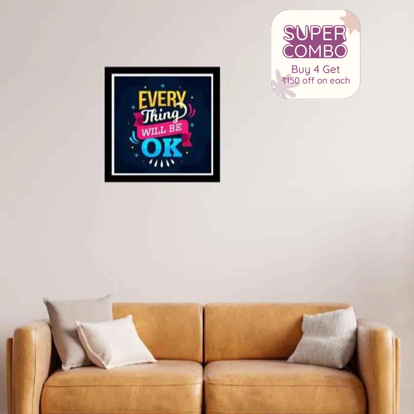 Positivity Radiance Inspirational Acrylic Wall Art Frame | 12 x 12 inches