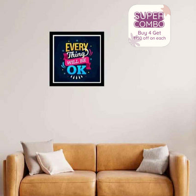 Positivity Radiance Inspirational Acrylic Wall Art Frame | 12 x 12 inches