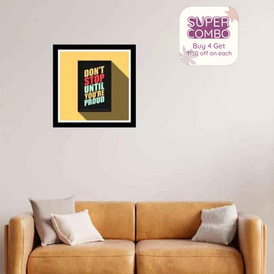 Success Vision Acrylic Motivational Quotes Wall Art Frame | 12 x 12 inches