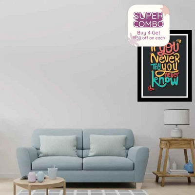 Brilliance Boost Motivational Art Prints Acrylic Wall Art Frame | 10 x 14 inches