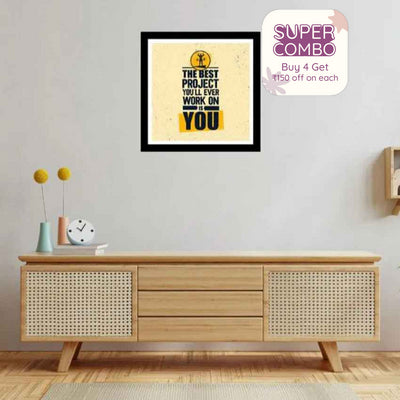Encouragement Elevation Motivational Poster Acrylic Wall Art Frame | 12 x 12 inches