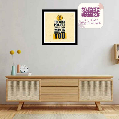 Encouragement Elevation Motivational Poster Acrylic Wall Art Frame | 12 x 12 inches