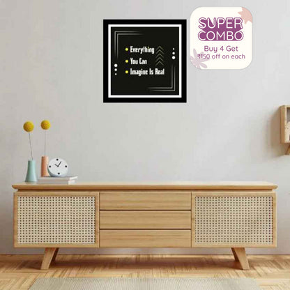 Fortitude Focus Motivational Quote Acrylic Wall Art Frame | 12 x 12 inches