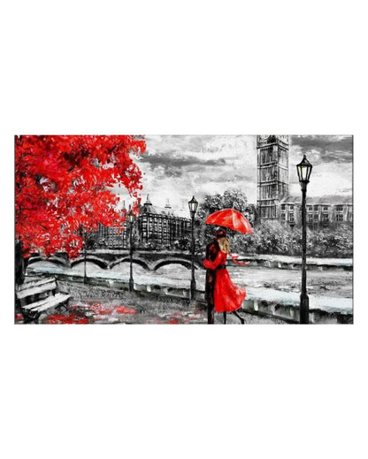 Love Couple Floating Framed Canvas Wall Painting 24x12 inches