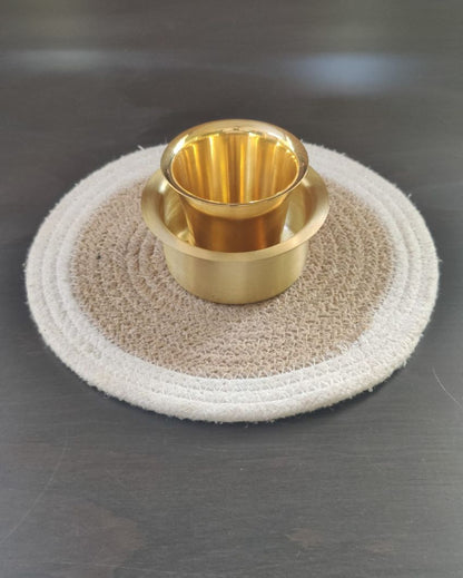 Kombakonam Pure Brass Coffee and Tea Dabara Set