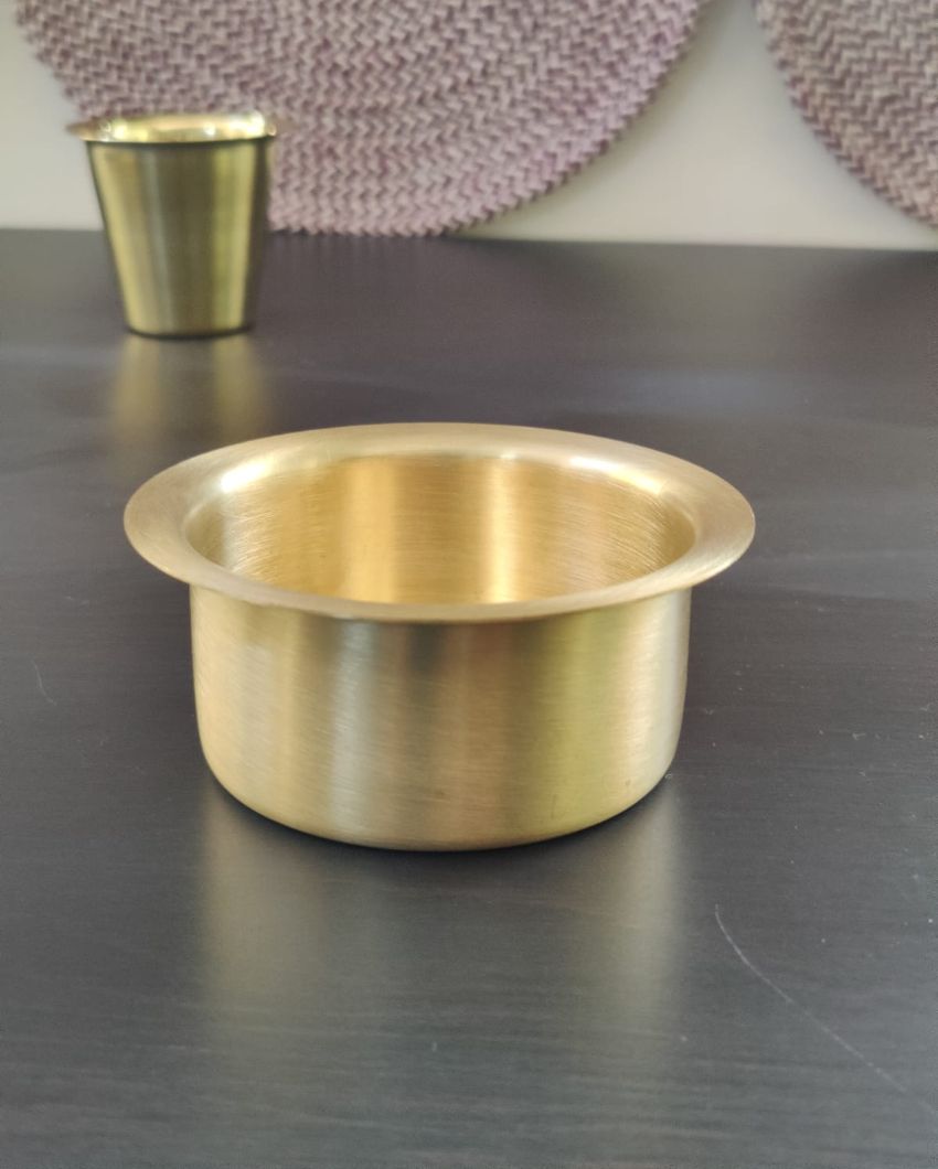 Kombakonam Pure Brass Coffee and Tea Dabara Set