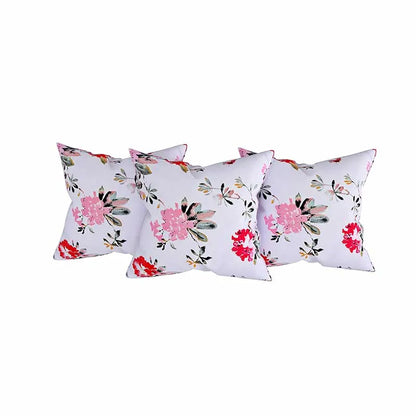 Cotton Floral Diwan Set | Set of 6 Pcs | Multiple Colors Red & White