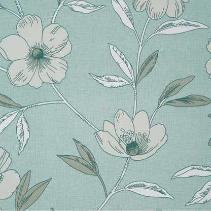 Teal Floral Premium Print Cotton Bedding Set King Size