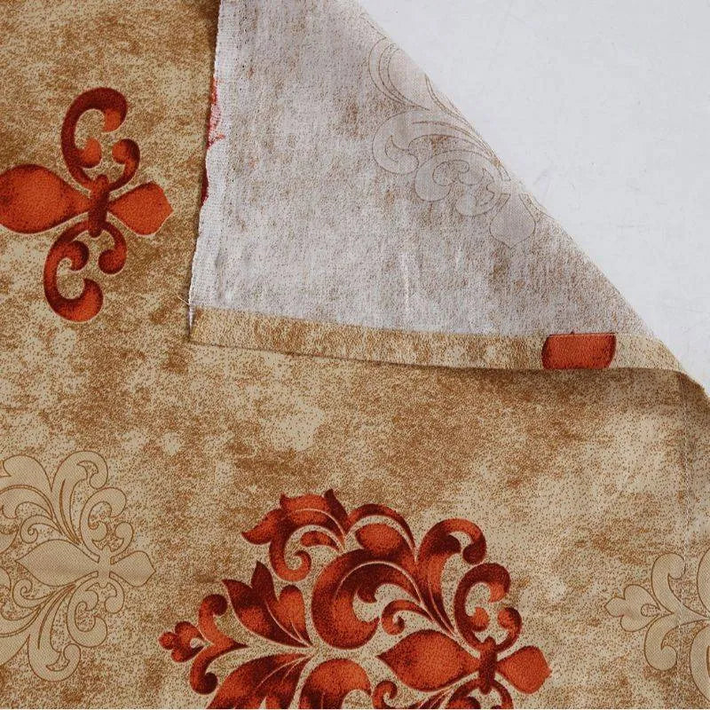 Brown Motifs Modern Print Cotton Satin Bedding Set King Size