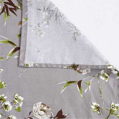 Grey Motifs Modern Print Cotton Satin Bedding Set King Size