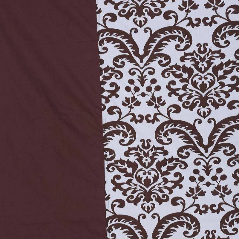 Brown Geometric Shadow Print Cotton Bedding Set King Size