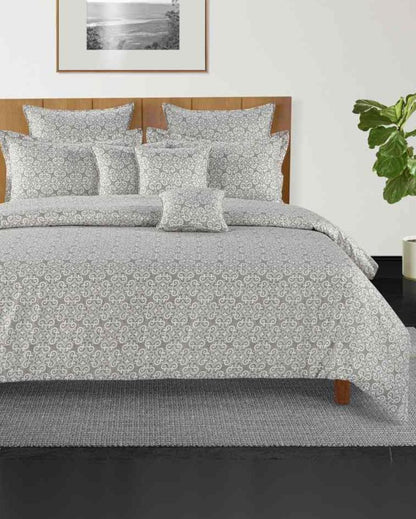 Modern Geometric Amanda Pure Cotton One King Bedsheet With Two Pillow Covers Set | 108 x 108 inches