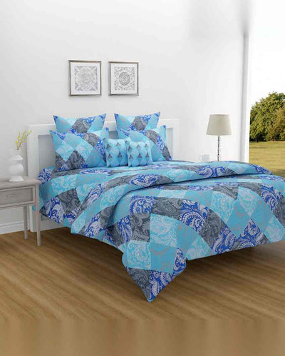 Soft Veda Pure Cotton One King Bedsheet With Two Pillow Covers Set | 108 x 108 inches