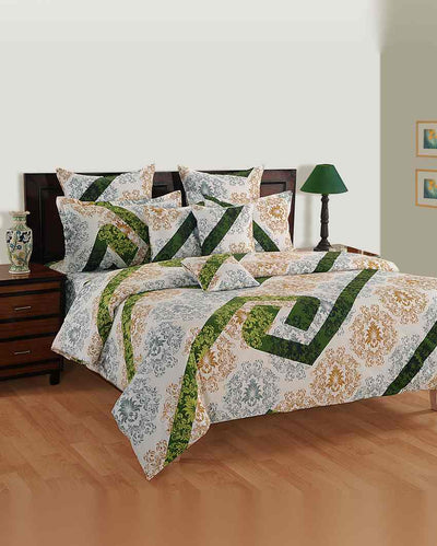 Durable Veda Pure Cotton One King Bedsheet With Two Pillow Covers Set | 108 x 108 inches