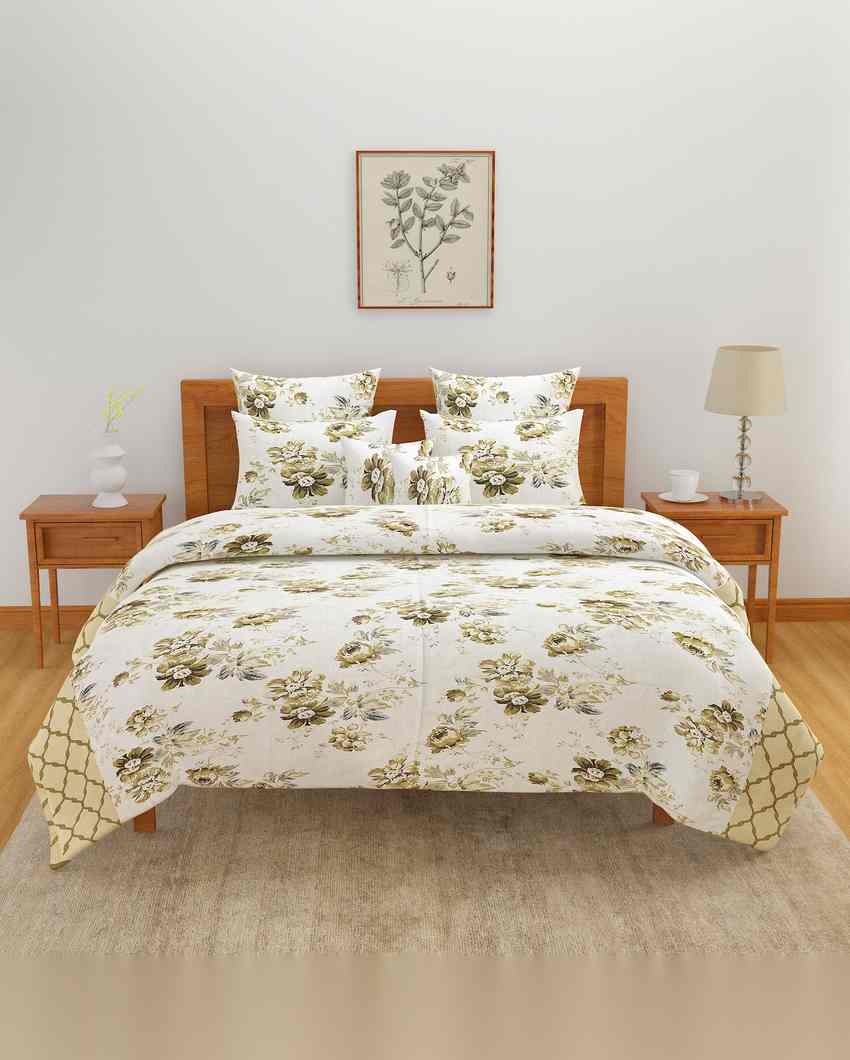 Premium Veda Pure Cotton One Bedsheet With Two Pillow Covers Set